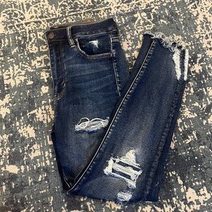 Dark Wash American Eagle Ripped Jeans